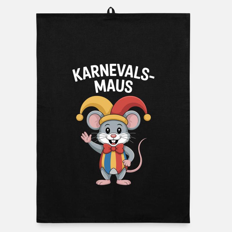 Karnevalsmaus Karneval Köln Kölner Karnevals Maus Organic Geschirrtuch