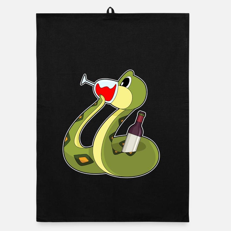 Bouteille de vin rouge serpent Torchon bio