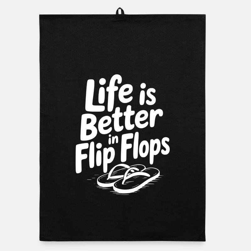 Life is Better in Flip Flops Organic dish towel