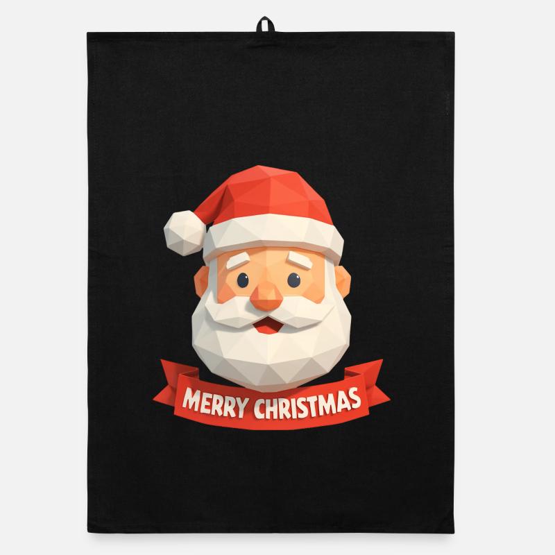 Conception de polygone du Père Noël – Joyeux Noël Torchon bio