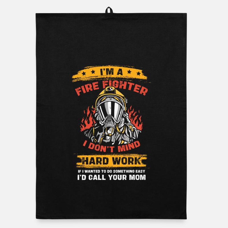 Firefighter Hero Hard Work Organic dish towel