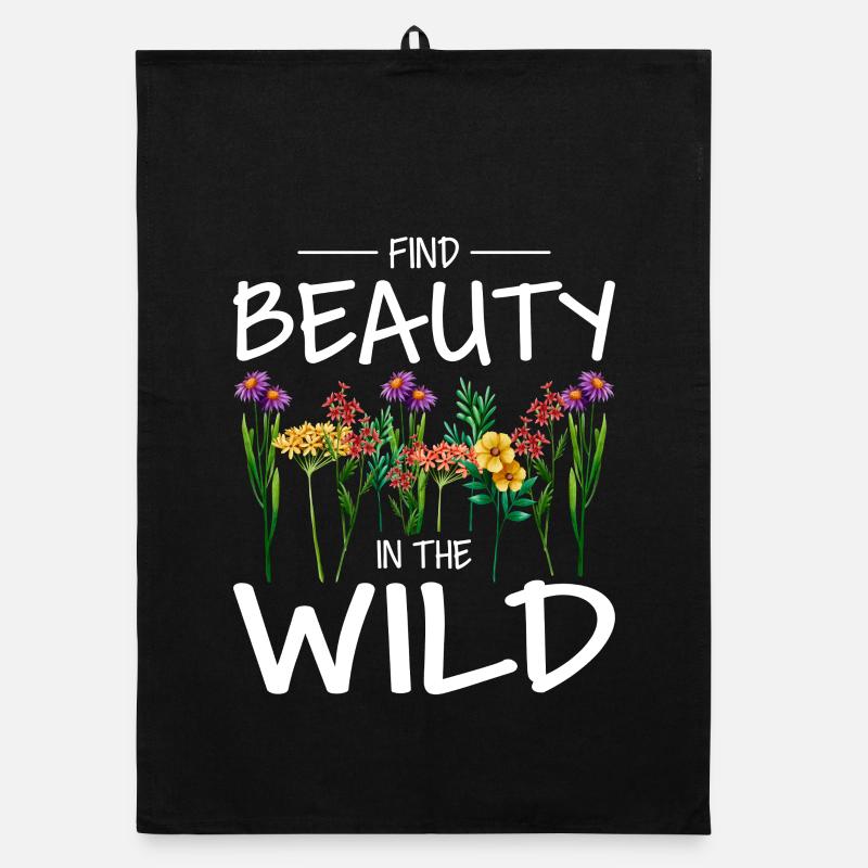 Trouvez la beauté dans les fleurs sauvages Torchon bio