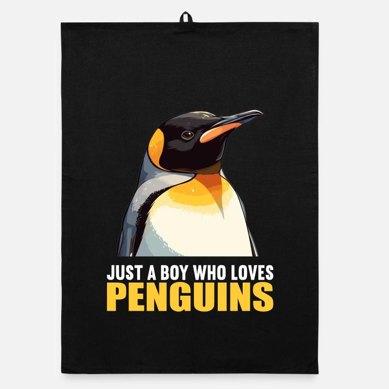 Pinguine Pinguin - Organic Geschirrtuch - Schwarz