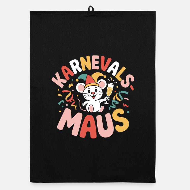 Souris de carnaval Souris de Cologne Souris de carnaval Torchon bio