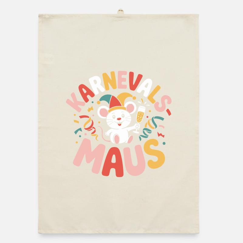 Souris de carnaval Souris de Cologne Souris de carnaval Torchon bio