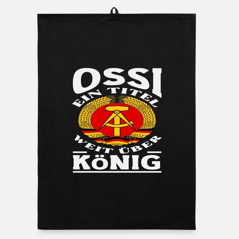 Ossi Title About King Saying GDR Pride Organic dish towel
