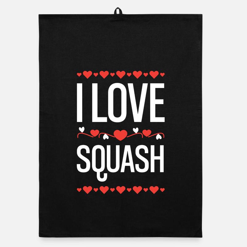 I Love Squash Herz Design Organic Geschirrtuch