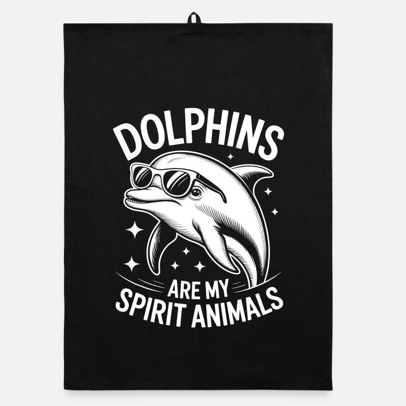 Dolphin Saying Dolphins Funny Dolphin Gift Organic dish towel