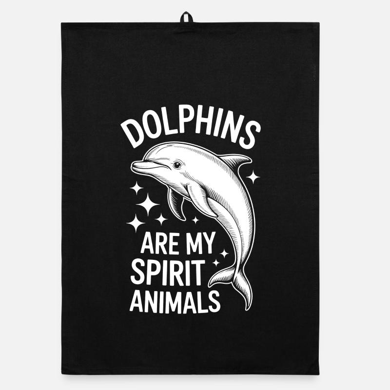 Delfin Spruch Delfine Lustiges Delfin Geschenk Organic Geschirrtuch