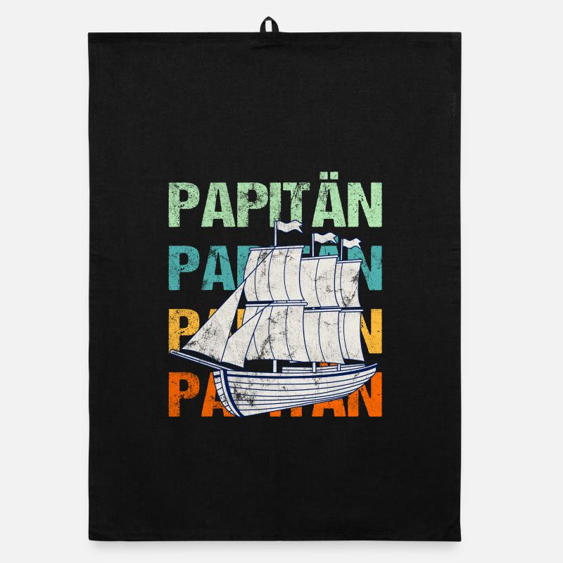PAPITÄN Sailing Ship / Father, Daddy Organic dish towel