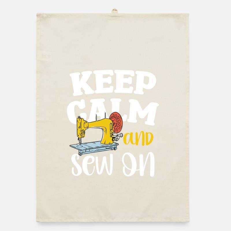 Keep Calm and Sew On Organic dish towel