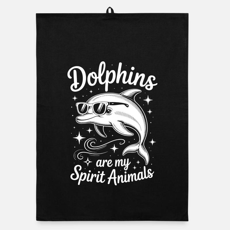 Delfin Spruch Delfine Lustiges Delfin Geschenk Organic Geschirrtuch