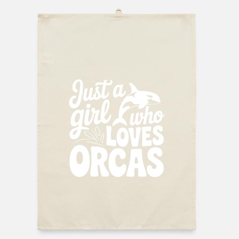 Nur ein Mädchen, das Orcas liebt Organic Geschirrtuch