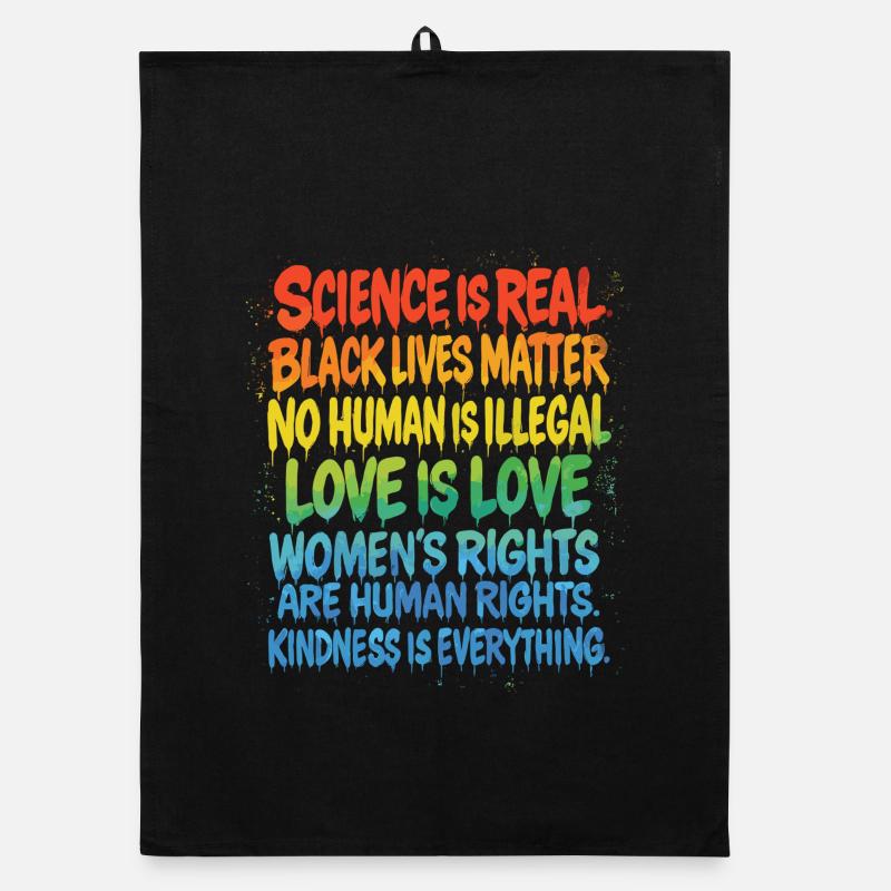 Regenbogen Statement – Human Rights Pride Organic Geschirrtuch