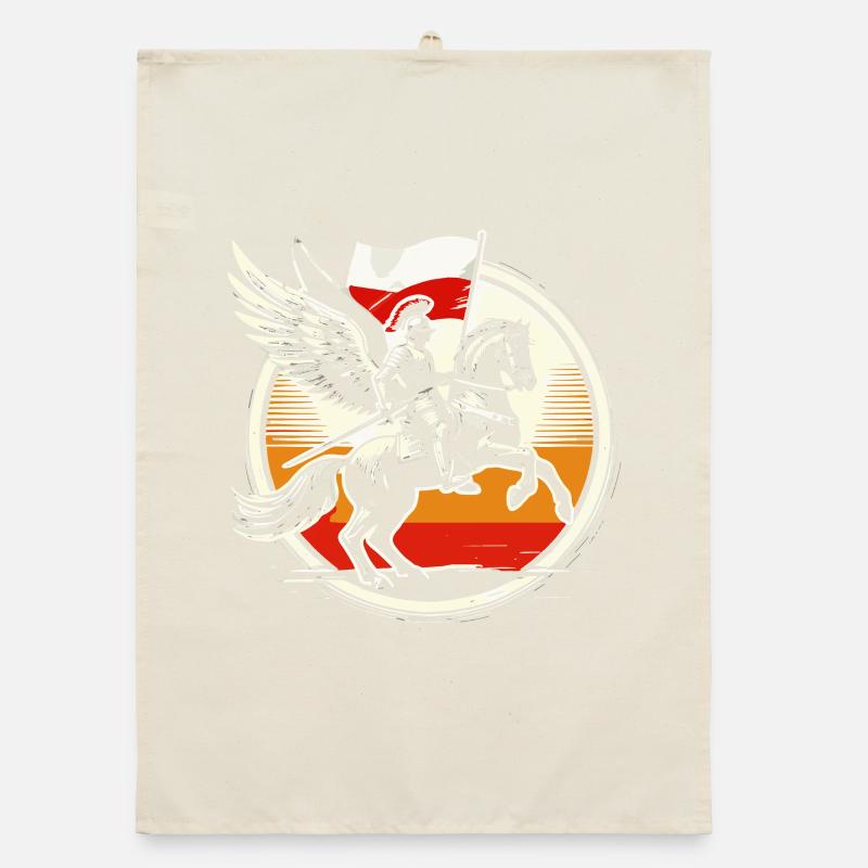 Winged Hussar Sunset Polish Warrior Organic dish towel