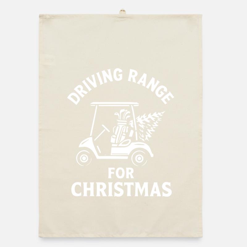 Driving Range For Christmas Golf Fun Organic dish towel