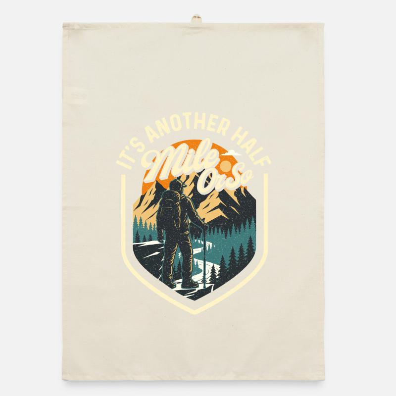 Es ist noch eine halbe Meile oder so Wanderwanderer Organic Geschirrtuch