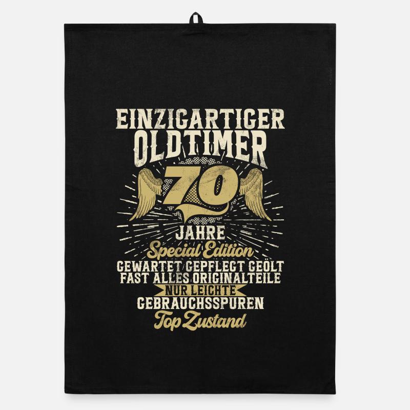 70 Years Unique Classic 70th Birthday Organic dish towel