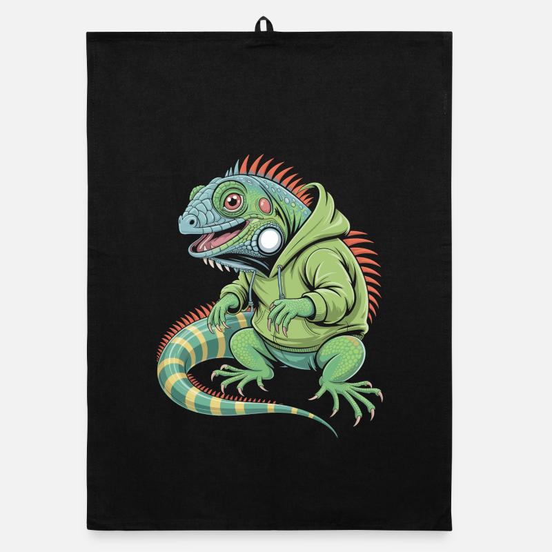 Iguane cool avec sweat à capuche Torchon bio
