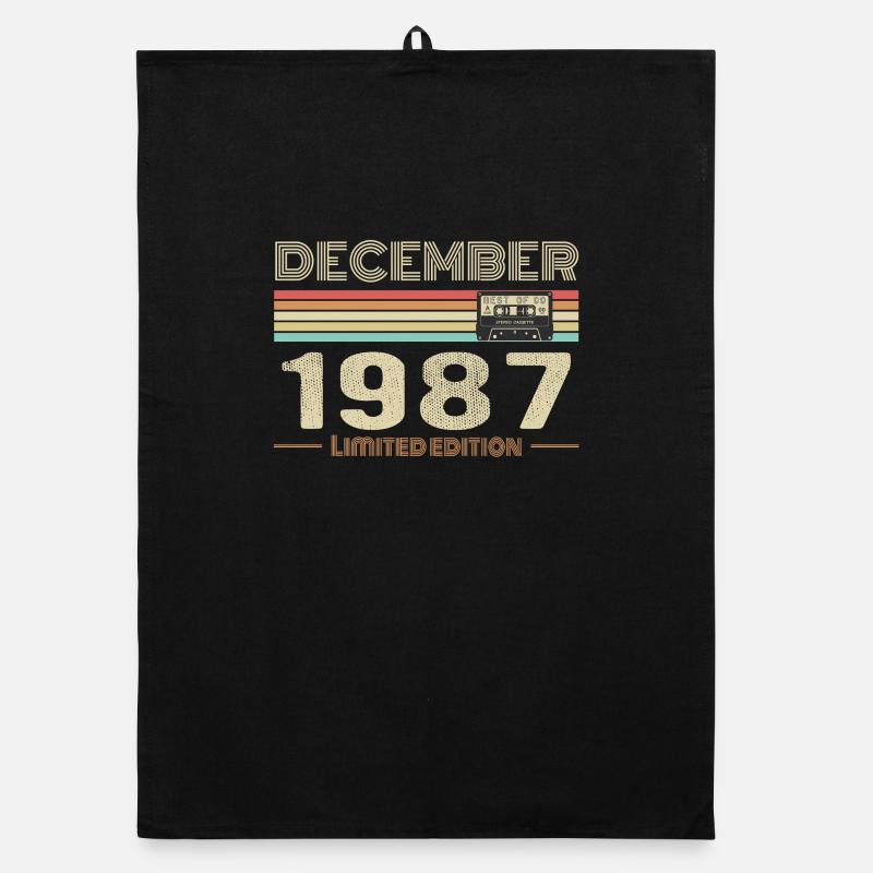 Dezember 1987 Geburtstag Dezember 1987 Dezember Organic Geschirrtuch