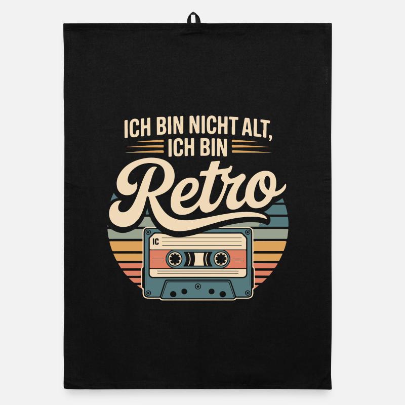Ich bin Retro Kassette Organic Geschirrtuch