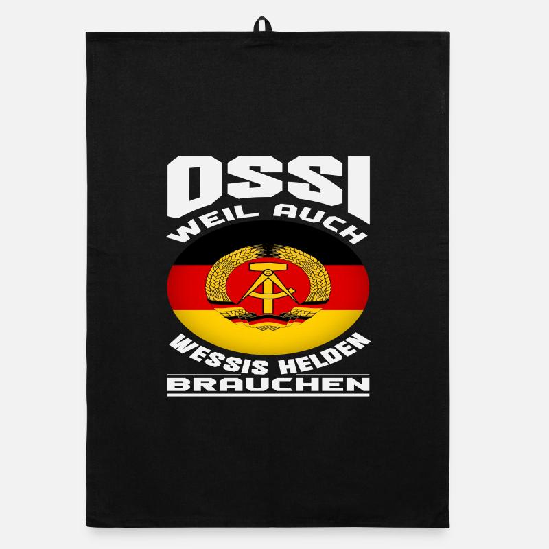 Ossi because Wessis also need heroes Spruch DDR Organic dish towel