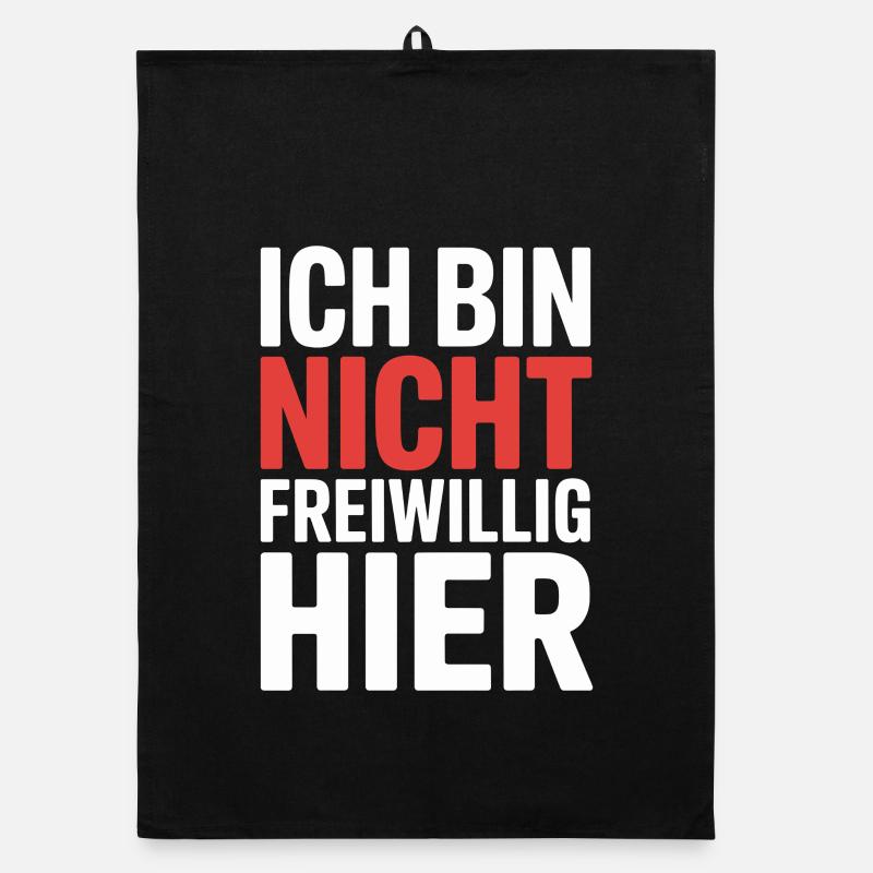 I'm Not Here Voluntarily Anti Smalltalk Office Organic dish towel