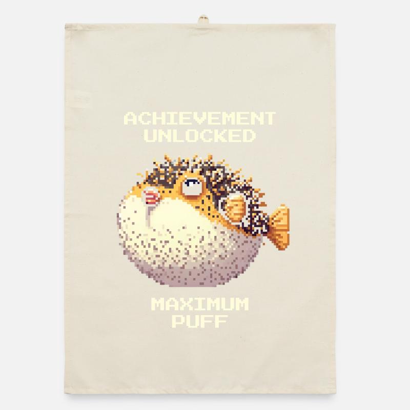 Achievement: Maximum Fluff | Puffer Fish RPG Organic dish towel