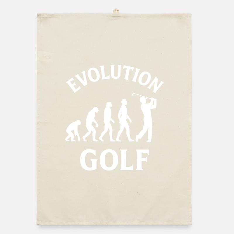 Evolution Golf Funny Golfing Design Organic dish towel