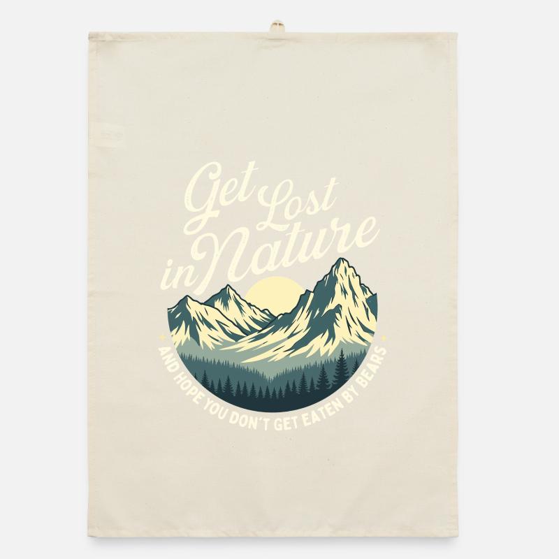 Perdez-vous dans la nature en espérant que vous ne vous faites pas manger drôle Torchon bio