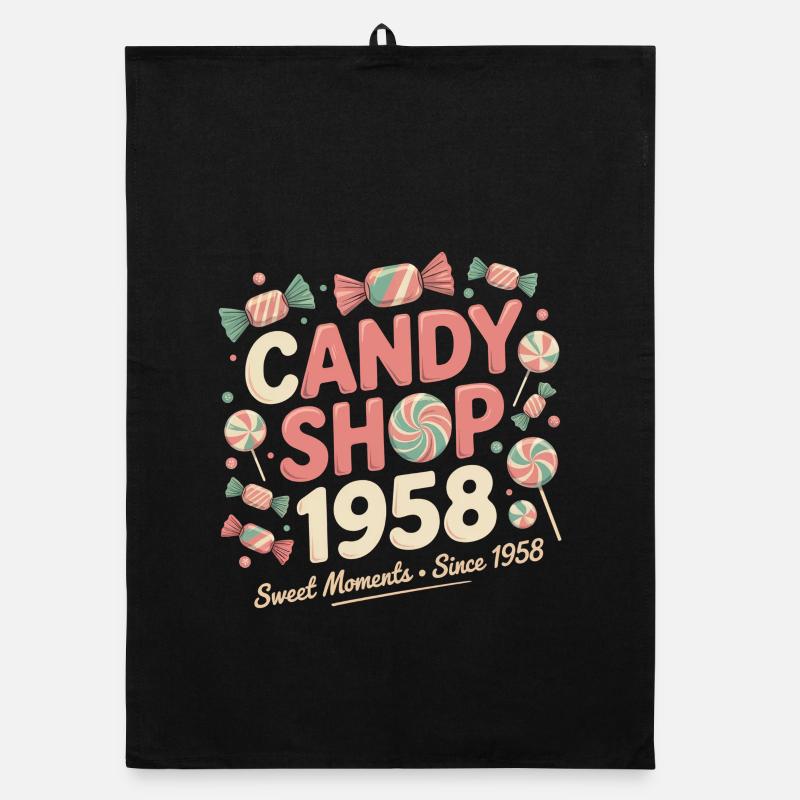 Vintage Süßwaren Werbung Organic Geschirrtuch