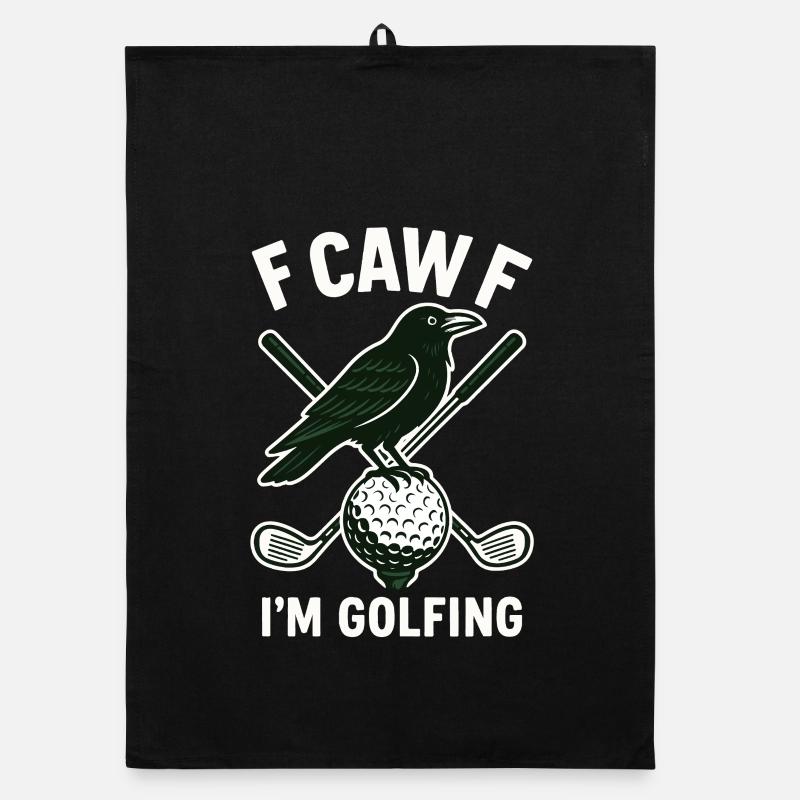 F Caw F Ich golfe Lustiges Golfdesign Organic Geschirrtuch