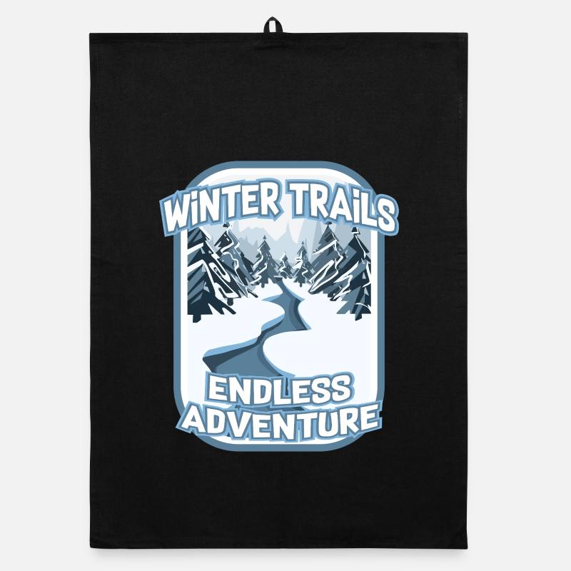 Winterwanderwege endloses Wanderabenteuer Organic Geschirrtuch