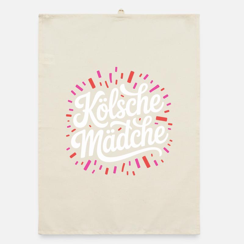 Kölsche Mädche Karneval Köln Kölle Kölsch Mädchen Organic Geschirrtuch
