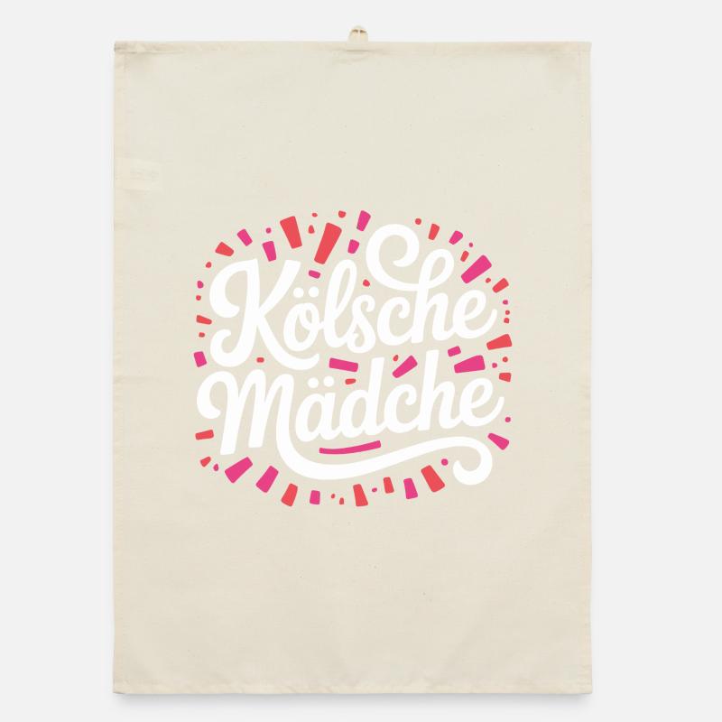 Kölsche Mädche Karneval Köln Kölle Kölsch Mädchen Organic Geschirrtuch