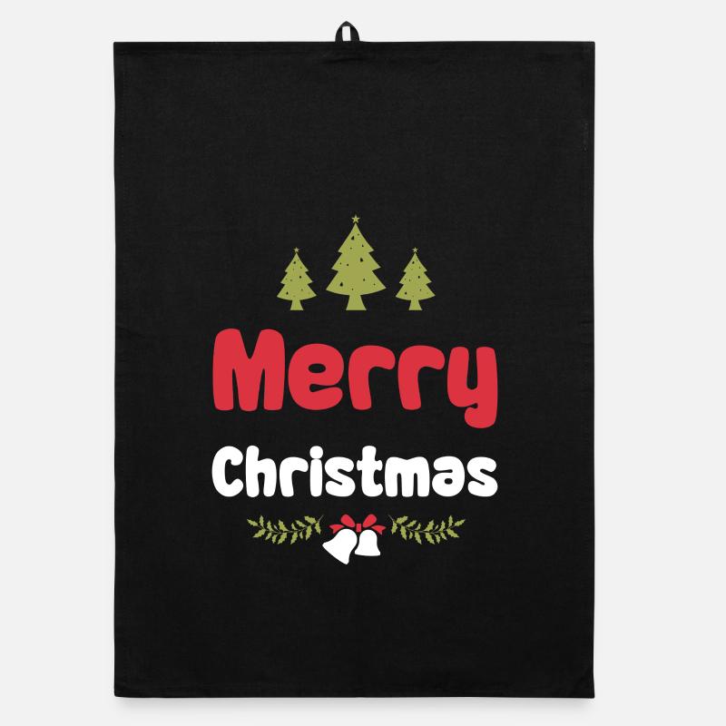 Frohe Weihnachten Organic Geschirrtuch