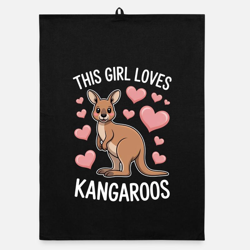 Kangaroo Spruch Mädchen Lustige Kangaroo Geschenk Organic Geschirrtuch