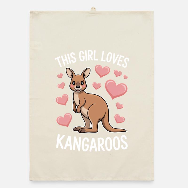 Kangaroo Spruch Mädchen Lustige Kangaroo Geschenk Organic Geschirrtuch