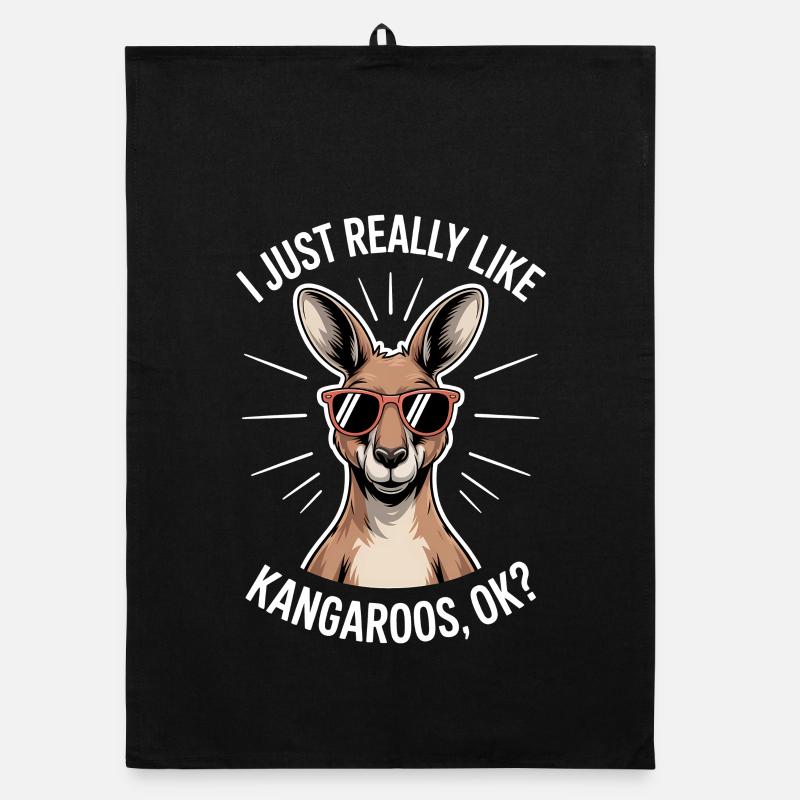 Kangaroo Spruch Kangaroo Lustige Kangaroo Geschenk Organic Geschirrtuch