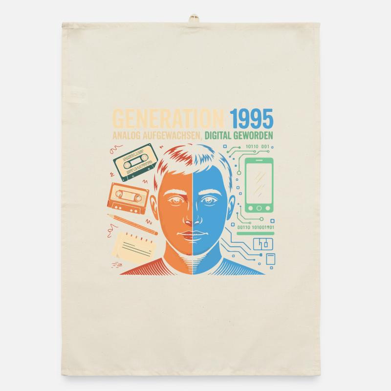 Génération 1995 Rétro Tech Double Portrait Torchon bio