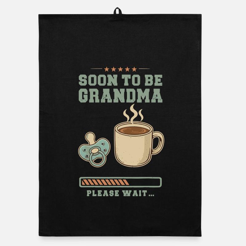 Werdender Oma loading zukünftige Großmutter Organic Geschirrtuch