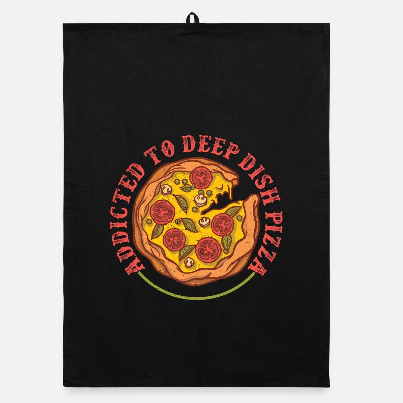 Deep Dish Pizza Chicargo Organic dish towel