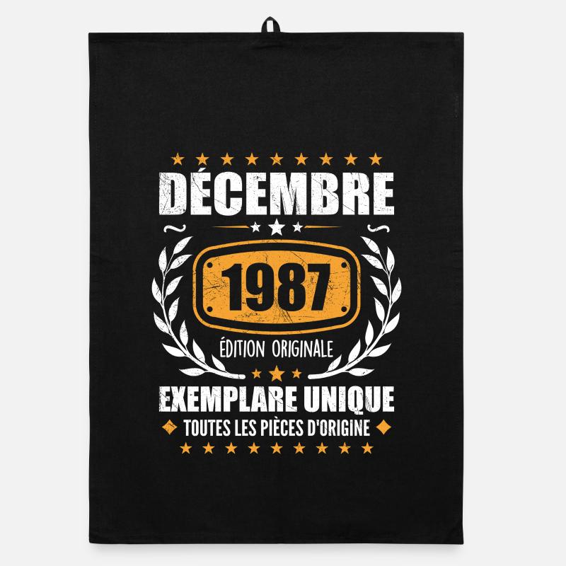 Dezember 1987 Geburtstag - geboren im Dezember 1987 Organic Geschirrtuch