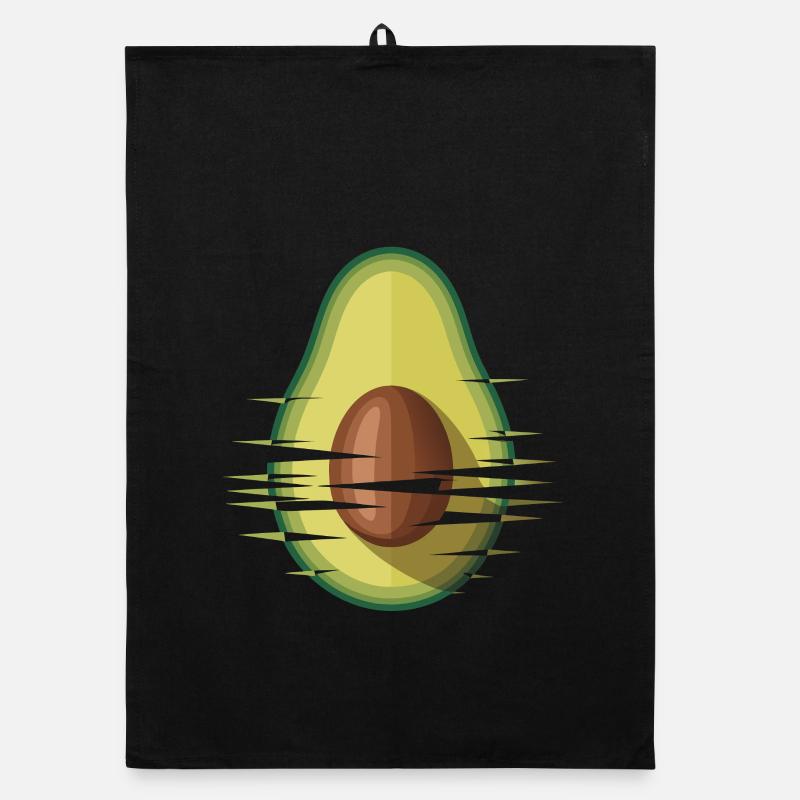 Graphique Avocado Glitch Torchon bio
