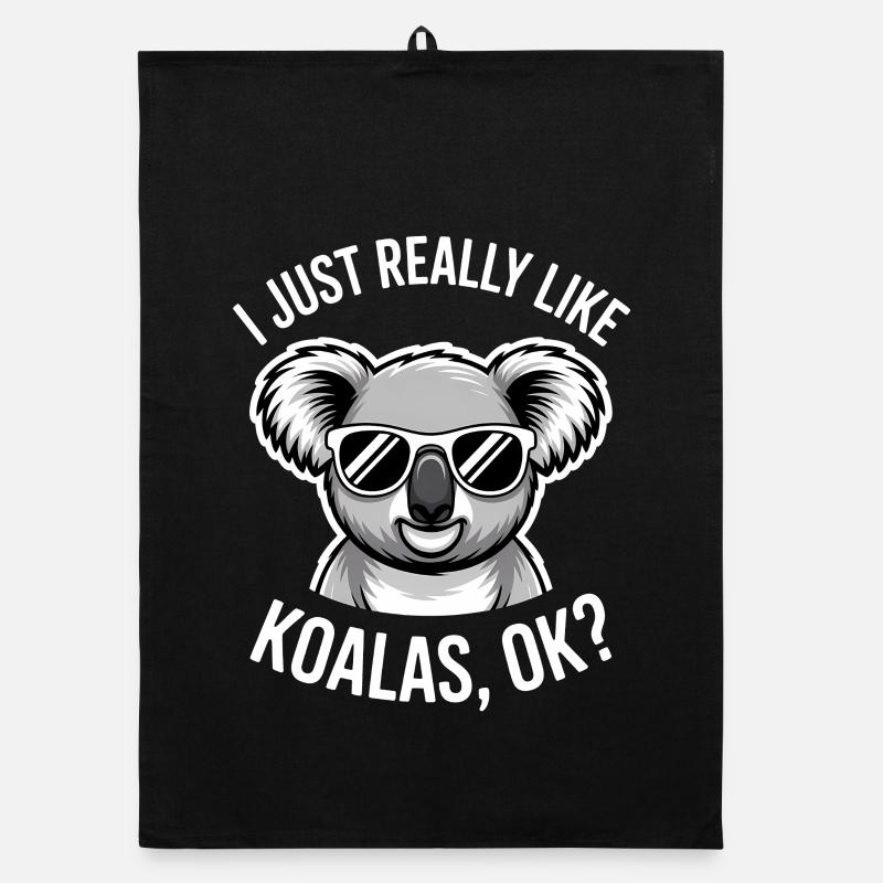 Koala Disant Koalas Drôle Koala Cadeau Torchon bio
