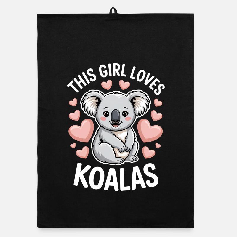 Koala Spruch Mädchen Lustiges Koala Geschenk Organic Geschirrtuch