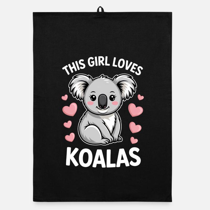 Koala Saying Girl Funny Koala Gift Organic dish towel