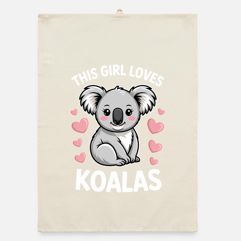 Koala Spruch Mädchen Lustiges Koala Geschenk Organic Geschirrtuch