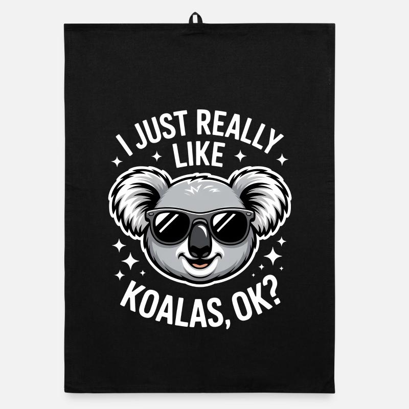 Koala Disant Koalas Drôle Koala Cadeau Torchon bio