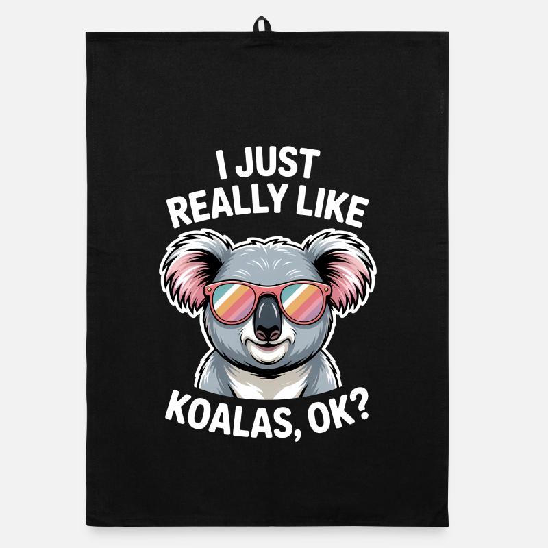 Koala Disant Koalas Drôle Koala Cadeau Torchon bio